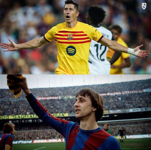 Phá vỡ kỷ lục của Johan Cruyff, Lewandowski ghi danh vào lịch sử Barcelona 515006